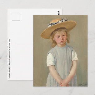 Carte Postale Mary Cassatt - Enfant au chapeau de paille
