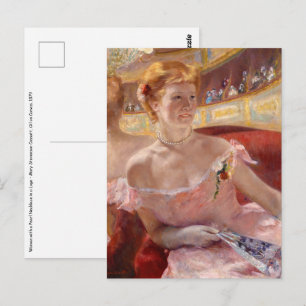 Carte Postale Mary Cassatt - Femme avec collier de perle dans un