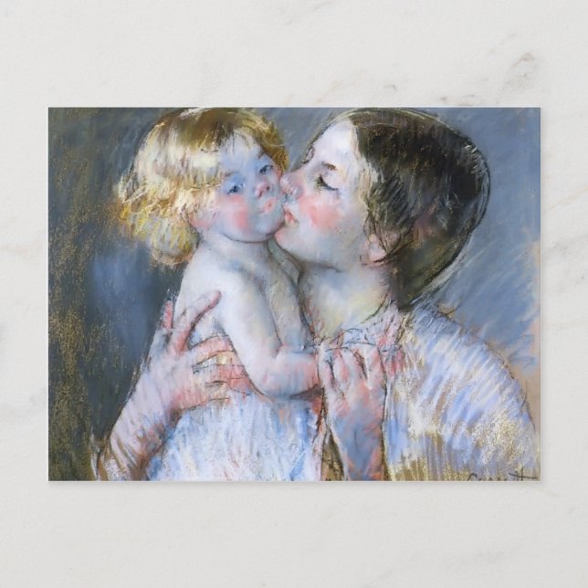 Carte Postale Mary Cassatt : Un baiser pour Baby Anne (n° 3) (Devant)