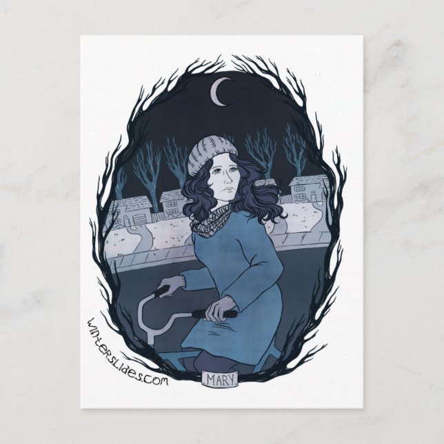 Carte postale "Mary" - Diapositives d'hiver (Devant)