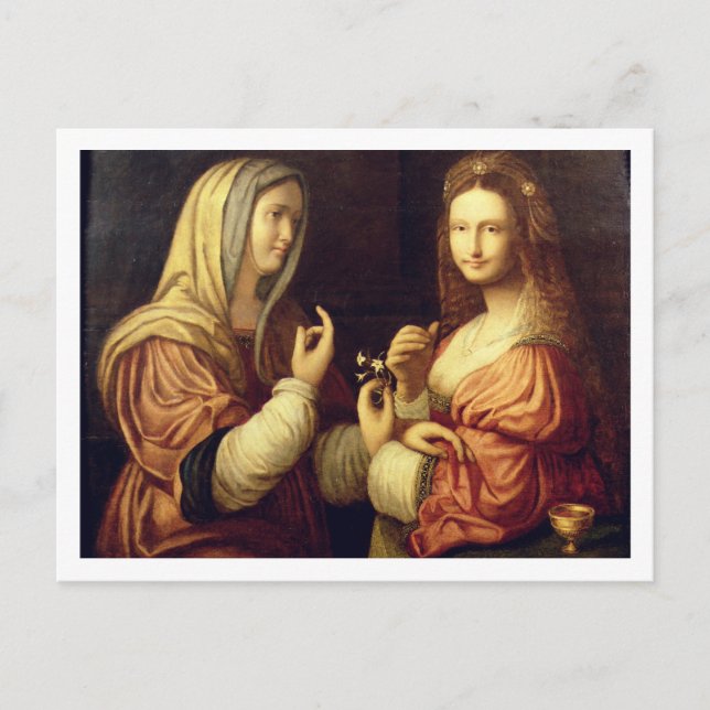 Carte Postale Mary et Martha (huile sur panneau) (Devant)