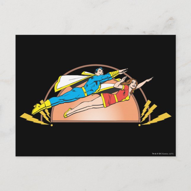 Carte Postale Mary & Junior Fly (Devant)