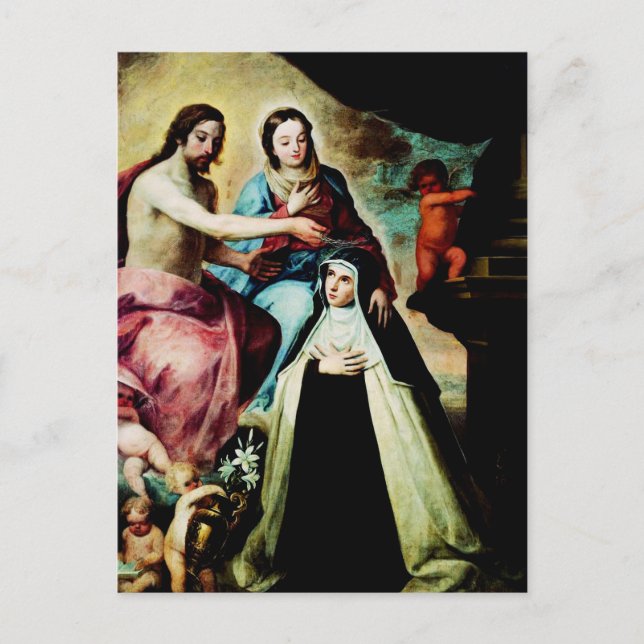 Carte Postale Mary Magdalene de Pazzi par Pedro de Moya (Devant)
