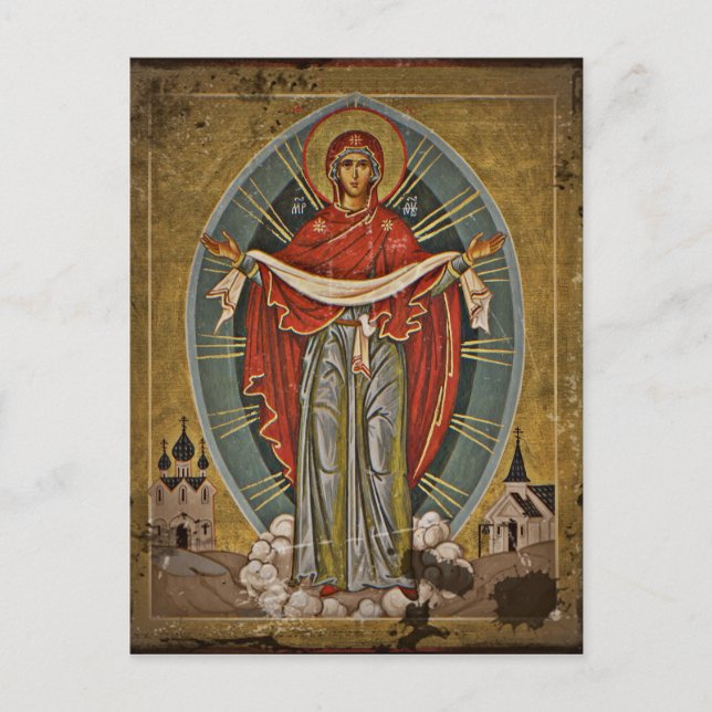 Carte Postale Mary Protector Theotokos (Devant)