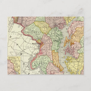 Carte Postale Maryland et Delaware