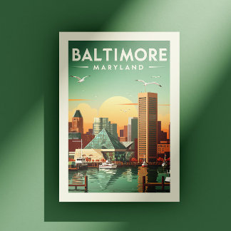 Carte Postale Maryland vintage Baltimore