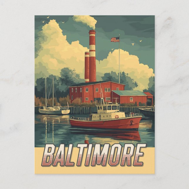 Carte Postale Maryland vintage Baltimore (Devant)