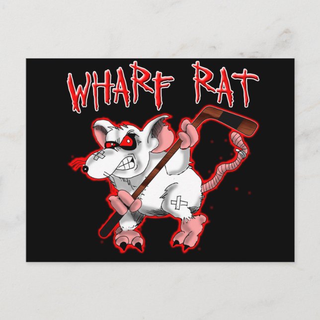 Carte Postale Mascotte de caricature de Wharf Rat (Devant)