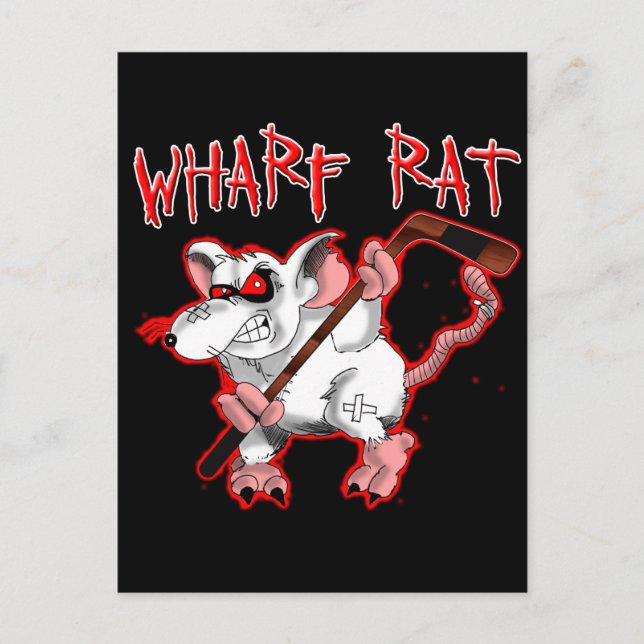Carte Postale Mascotte de caricature de Wharf Rat (Devant)