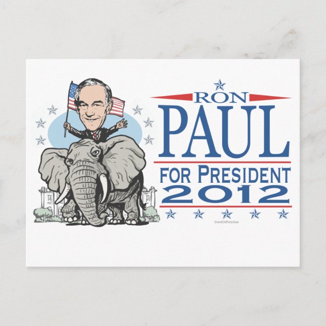 Carte Postale Mascotte Ron Paul GOP 2012 (Devant)