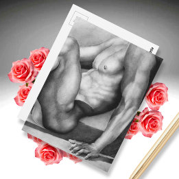Carte postale Masculine Art Modèle bodybuilder nu 