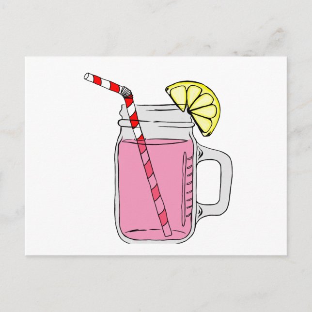 Carte Postale Mason de citron rose (Devant)