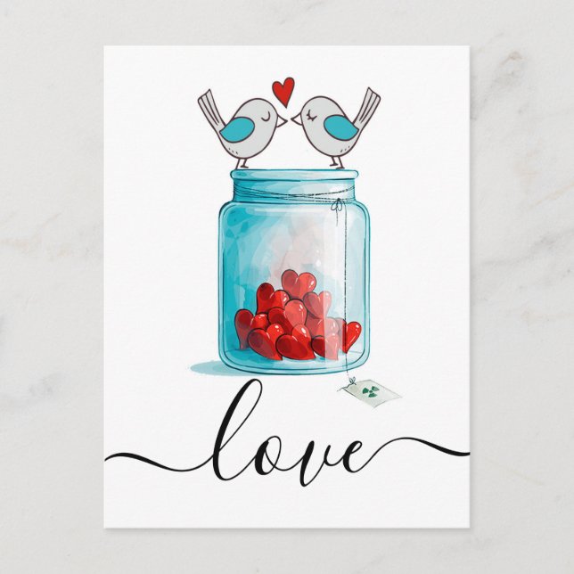 Carte Postale Mason Jar de l'amour (Devant)