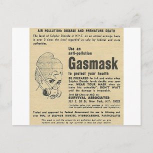 Carte Postale masque à gaz
