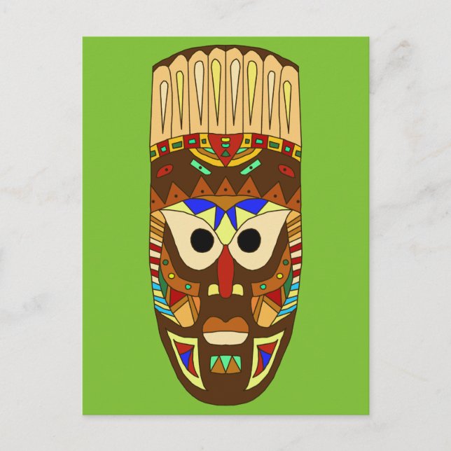 Carte Postale masque africain traditionnel (Devant)
