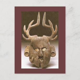 Carte Postale Masque avec Antlers Native American Fine Art