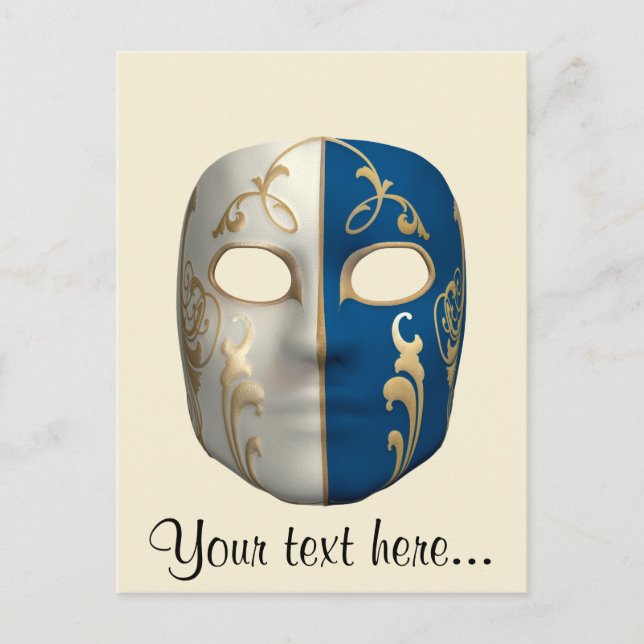Carte Postale Masque de Carnaval (Devant)