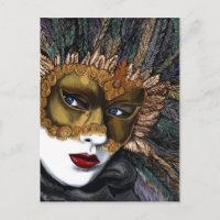 Masque de carnaval noir et or par PSOVART
