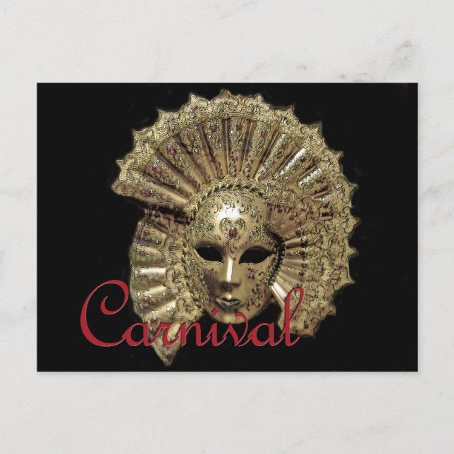 Carte Postale Masque de Carnaval vénitien (Devant)