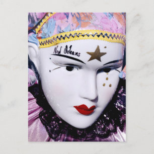 Carte Postale masque de Mardi Gras de La Nouvelle-Orléans