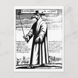 Carte Postale Masque de peste du docteur On se reverra