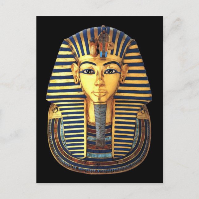 Carte Postale Masque de sépulture en or pur du pharaon Toutankha (Devant)