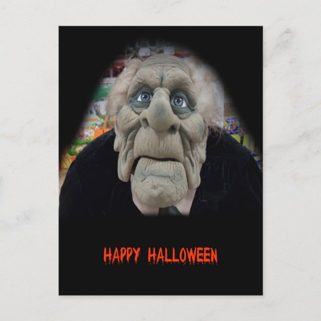 Carte Postale Masque de vieil homme en Arrière - plan noir (Devant)