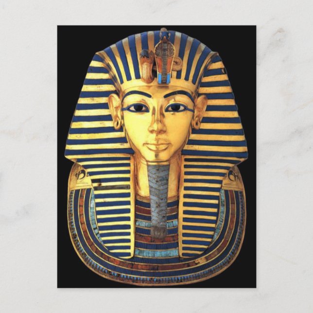 Carte Postale Masque d'or funéraire pur du pharaon Toutânkhamon (Devant)