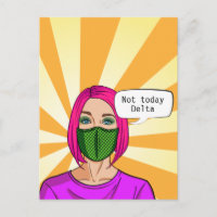 Masque facial Pop Art 2021 Lady Delta Covid