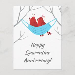 Carte postale Masque Inséparables du bon anniversa
