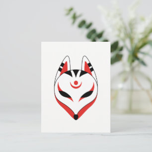 Carte Postale Masque japonais Kitsune Fox