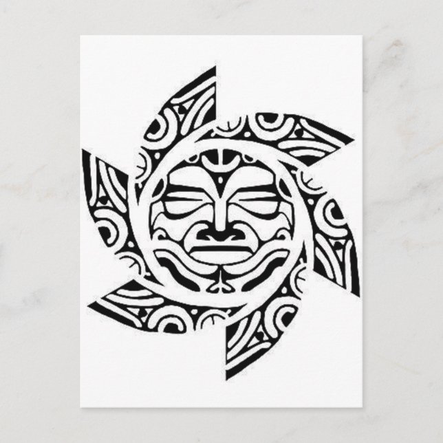 Carte Postale Masque maori (Devant)
