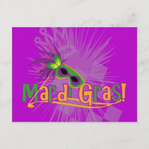 Carte Postale Masque Mardi Gras