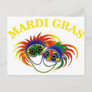 Carte Postale Masque Mardi Gras