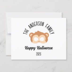 Carte Postale Masque Mascarade Mascarade Masque Halloween Singe
