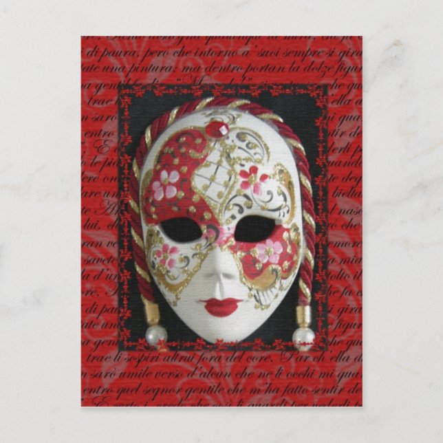 Carte Postale Masque vénitien (Devant)