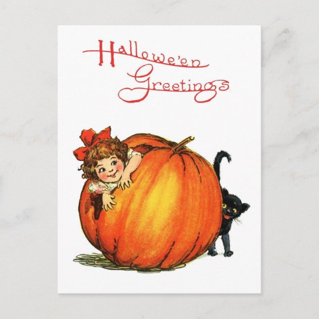 Carte Postale Masquer et rechercher l'Halloween (Devant)