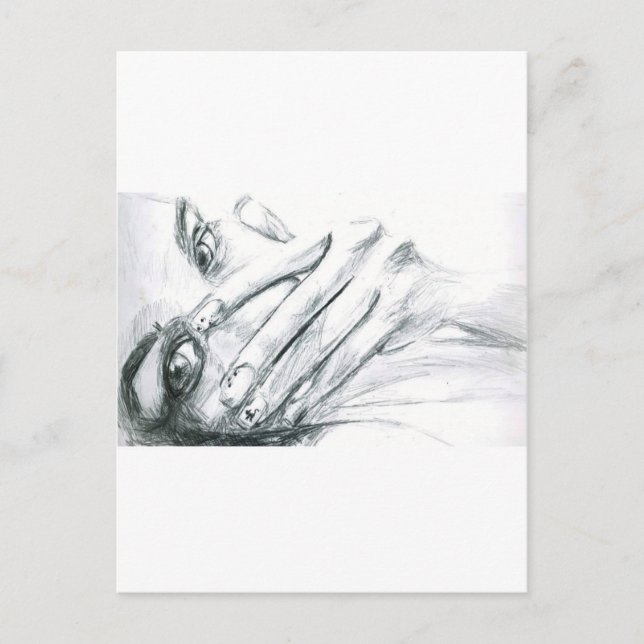 Carte Postale Masquer le sourire (Devant)