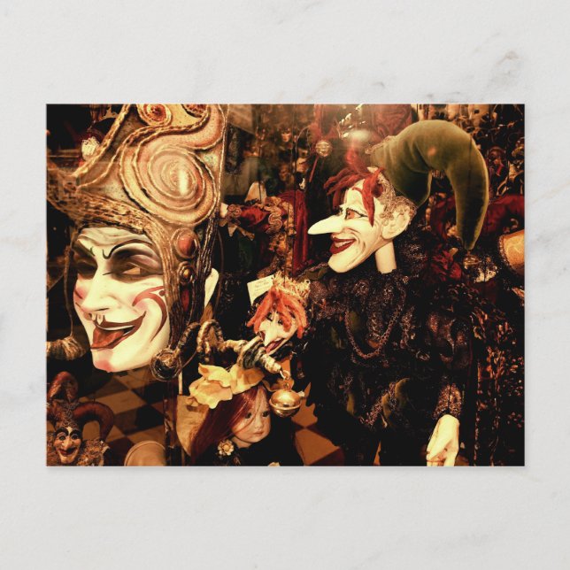 Carte Postale Masques de carnaval (Devant)