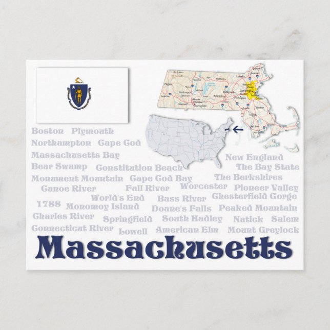 Carte postale "Massachusetts" (Devant)