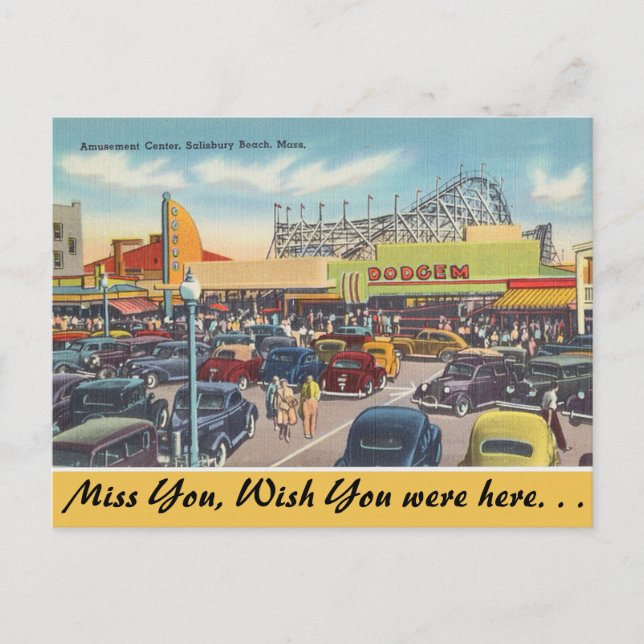 Carte Postale Massachusetts Amusement Centre, Salisbury Beach (Devant)