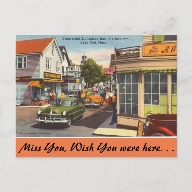 Carte Postale Massachusetts, Commercial St. Provincetown (Devant)