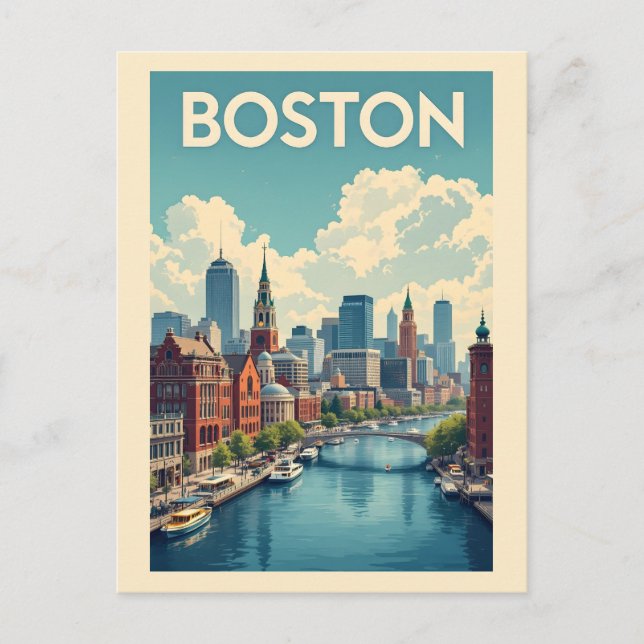 Carte Postale Massachusetts de Boston (Devant)