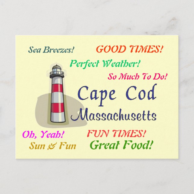 Carte Postale Massachusetts de Cape Cod (Devant)