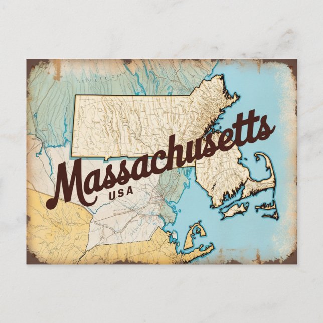 Carte Postale Massachusetts, États-Unis (Devant)