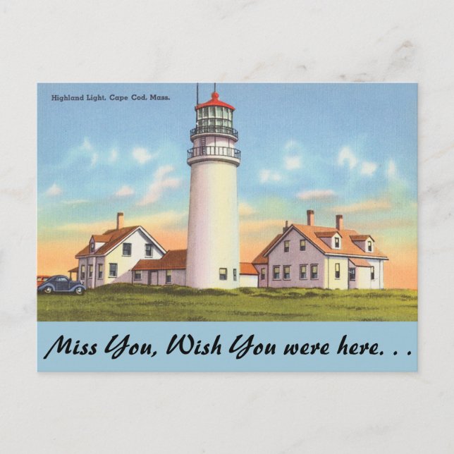 Carte Postale Massachusetts, Highland Light, Cape Cod (Devant)