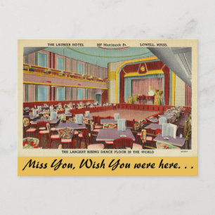 Carte Postale Massachusetts, Hôtel Laurier, Lowell