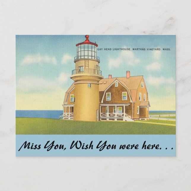 Carte Postale Massachusetts, phare de Gay's Head (Devant)