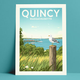Carte Postale Massachusetts Quincy vintage