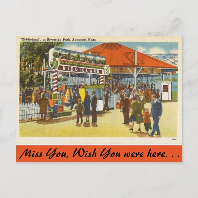 Carte Postale Massachusetts, Riverside Park, Agawam (Devant)